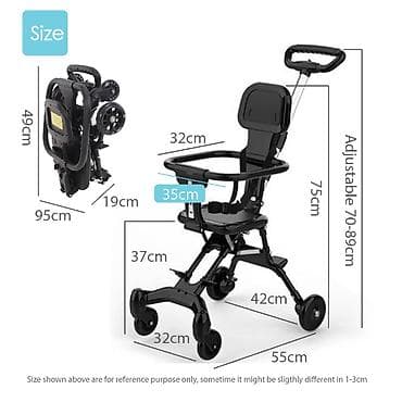 Ultralaka sklopiva dečja kolica/tricikl sa upravljačkom ručkom - na lalafo.rs — 5 Ultralaka sklopiva dečja kolica/tricikl sa upravljačkom ručkom - — 5