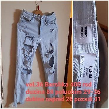 Bershka ženske farmerke – skinny, mid rise. Svetloplava isprana na lalafo.rs — 1 Bershka ženske farmerke – skinny, mid rise. Svetloplava isprana — 1