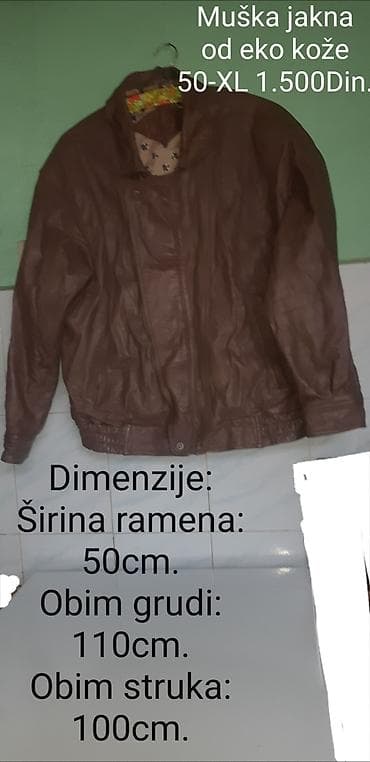 Muška jakna od eko kože u svetlo braon boji.Polovna očuvanakap nova na lalafo.rs Muška jakna od eko kože u svetlo braon boji.Polovna očuvanakap nova