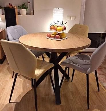 Desks and tables: Okrugli trpezarijski sto masiv hrast 100cm Moguca izrada i u drugim at lalafo.rs — 2 Desks and tables: Okrugli trpezarijski sto masiv hrast 100cm Moguca izrada i u drugim — 2
