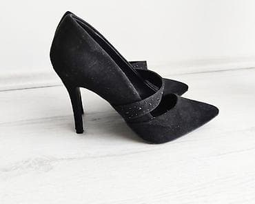 Elegantne cipele na štiklu, prevrnuta koza, ukrasene cirkonima na lalafo.rs — 1 Elegantne cipele na štiklu, prevrnuta koza, ukrasene cirkonima — 1