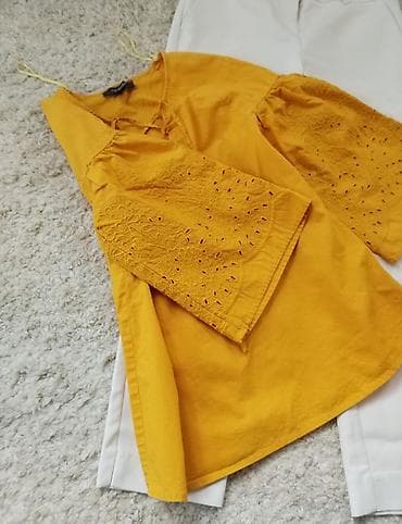 Primark boho vezena bluza u oker boji. Materijal 100% Coton ______ na lalafo.rs — 1 Primark boho vezena bluza u oker boji. Materijal 100% Coton ______ — 1