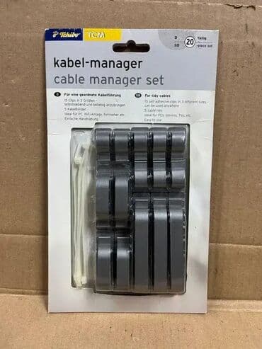 Ostali proizvodi za kuću: Set za organizaciju kablova; Tchibo TCM Cable Manager; NOVO na lalafo.rs Ostali proizvodi za kuću: Set za organizaciju kablova; Tchibo TCM Cable Manager; NOVO