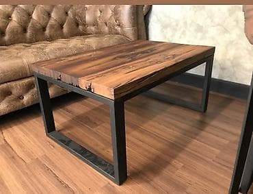 Industrijski klub sto od punog drveta i metala - Gornja ploča na lalafo.rs Industrijski klub sto od punog drveta i metala - Gornja ploča