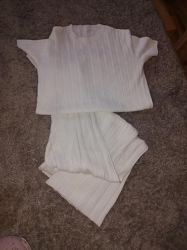 Dvoset ženske garderobe – pleteni komplet u bež/ekru boji - Gornji na lalafo.rs — 3 Dvoset ženske garderobe – pleteni komplet u bež/ekru boji - Gornji — 3