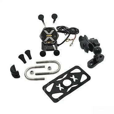 Mobile Phones & Accessories: Univerzalni držač telefona za motocikl sa USB punjačem - X-tip držač at lalafo.rs — 1 Mobile Phones & Accessories: Univerzalni držač telefona za motocikl sa USB punjačem - X-tip držač — 1