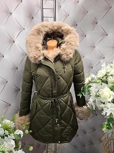 Ženska zimska jakna sa kapuljačom i krznom - Model: duža, prošivena at lalafo.rs — 6 Ženska zimska jakna sa kapuljačom i krznom - Model: duža, prošivena — 6