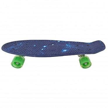 Mini krstarica (penny board) – plava “galaxy” paluba sa zelenim na lalafo.rs Mini krstarica (penny board) – plava “galaxy” paluba sa zelenim