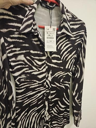 Nova ZARA košulja sa animal printom (crno-beli zebra dezen) - Model na lalafo.rs — 3 Nova ZARA košulja sa animal printom (crno-beli zebra dezen) - Model — 3