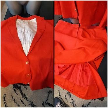 Ženski komplet – sako i suknja u intenzivno crvenoj boji. Detalji: - na lalafo.rs — 3 Ženski komplet – sako i suknja u intenzivno crvenoj boji. Detalji: - — 3