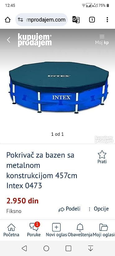 Dryers: Pokrivač intex prizma bazen 4.57 x 107 at lalafo.rs — 1 Dryers: Pokrivač intex prizma bazen 4.57 x 107 — 1