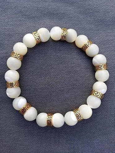 Narukvica Sedef – poludragi kamen - Materijal: perle od sedefa na lalafo.rs — 2 Narukvica Sedef – poludragi kamen - Materijal: perle od sedefa — 2