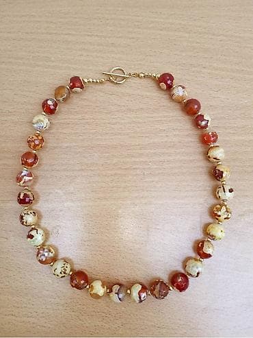 Ogrlica Fasetiran Vatreni Ahat Ogrlica od Fasetiranog Vatreniog Ahata na lalafo.rs — 1 Ogrlica Fasetiran Vatreni Ahat Ogrlica od Fasetiranog Vatreniog Ahata — 1