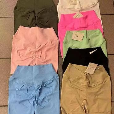 Ženske sportske šorts helanke sa preklopljenim (V) pojasom - Visoki na lalafo.rs — 3 Ženske sportske šorts helanke sa preklopljenim (V) pojasom - Visoki — 3