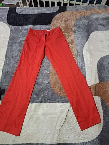 Crvene pantalone Sand Woman - Model: ravne nogavice, srednji struk - na lalafo.rs — 2 Crvene pantalone Sand Woman - Model: ravne nogavice, srednji struk - — 2