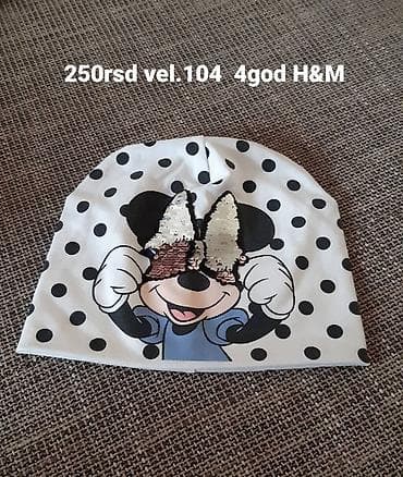 Dečija kapa H&M x Disney, sa printom Mikija i crno-belim tufnama na lalafo.rs — 1 Dečija kapa H&M x Disney, sa printom Mikija i crno-belim tufnama — 1