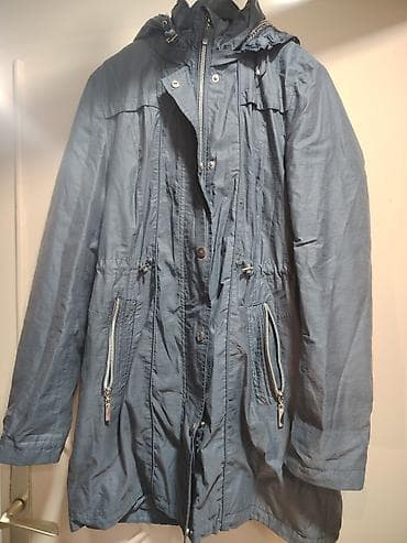 Ženska prelazna parka jakna u sivo‑plavoj boji. - Duža, lagana i na lalafo.rs — 1 Ženska prelazna parka jakna u sivo‑plavoj boji. - Duža, lagana i — 1