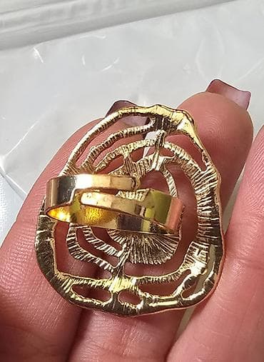 Veliki masivan zlatan prsten sa biserom, prelep, veliki, nov na lalafo.rs — 3 Veliki masivan zlatan prsten sa biserom, prelep, veliki, nov — 3