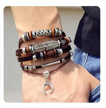 Set višeslojnih visoko kvalitetnih kožnih narukvica Novo!!! Ručni rad at lalafo.rs — 2 Set višeslojnih visoko kvalitetnih kožnih narukvica Novo!!! Ručni rad — 2