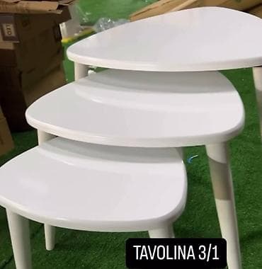 Armchairs: Set pomoćnih stolova 3 u 1 Isporuka do 7 dana. - Tri bela stočića koji at lalafo.rs — 1 Armchairs: Set pomoćnih stolova 3 u 1 Isporuka do 7 dana. - Tri bela stočića koji — 1