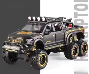 Figurice i makete: Ford f150 raptor 6x6 beast crni model 1:24 sa svetlom i zv. ford f150 na lalafo.rs Figurice i makete: Ford f150 raptor 6x6 beast crni model 1:24 sa svetlom i zv. ford f150
