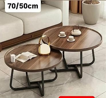 Set od dva okrugla klub stola – 70 cm i 50 cm prečnika. - Dizajn na lalafo.rs Set od dva okrugla klub stola – 70 cm i 50 cm prečnika. - Dizajn