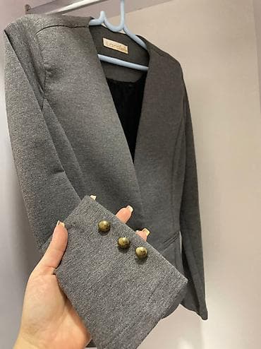 Siv pamucan strukiran sako odgovara S-M vel na lalafo.rs — 2 Siv pamucan strukiran sako odgovara S-M vel — 2