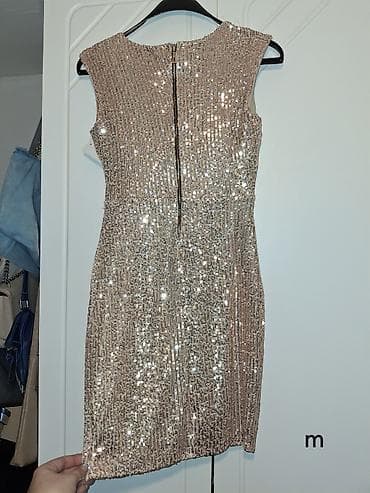 Elegantna mini haljina sa šljokicama - Boja: šampanj/rose gold - na lalafo.rs Elegantna mini haljina sa šljokicama - Boja: šampanj/rose gold -
