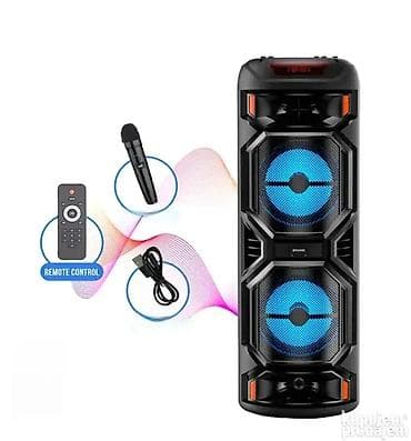 Bluetooth Karaoke Zvučnik ZQS 8221 sa BEŽIČNIM Mikrofonom 🎤🔊 Model at lalafo.rs — 2 Bluetooth Karaoke Zvučnik ZQS 8221 sa BEŽIČNIM Mikrofonom 🎤🔊 Model — 2
