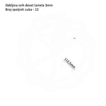 Pneumatski alati i kompresori: Set metalnih lamela kvačila – TRW (9 kom) - Tip: spoljne lamelice na lalafo.rs — 6 Pneumatski alati i kompresori: Set metalnih lamela kvačila – TRW (9 kom) - Tip: spoljne lamelice — 6