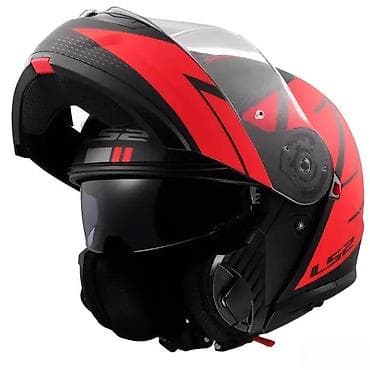 LS2 Strobe II modularna kaciga za motocikl u crno-crvenoj kombinaciji at lalafo.rs LS2 Strobe II modularna kaciga za motocikl u crno-crvenoj kombinaciji