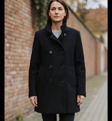 Ženski elegantni kaput – tamnoplavi/ crni - Kroj: klasik, ravna na lalafo.rs Ženski elegantni kaput – tamnoplavi/ crni - Kroj: klasik, ravna