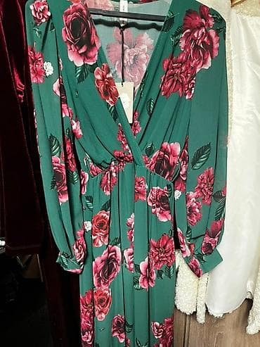 Duga haljina sa cvetnim printom - Model: maxi haljina sa at lalafo.rs — 2 Duga haljina sa cvetnim printom - Model: maxi haljina sa — 2