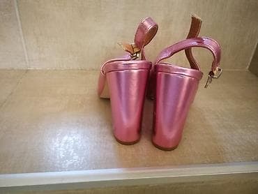 Ženske sandale na petu – metalik ružičaste - Model: peep-toe na lalafo.rs — 3 Ženske sandale na petu – metalik ružičaste - Model: peep-toe — 3