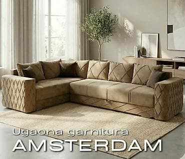 Sectional sofas: Ugaona garnitura AMSTERDAM - Moderno dizajniran L‑oblik sa širokim at lalafo.rs — 3 Sectional sofas: Ugaona garnitura AMSTERDAM - Moderno dizajniran L‑oblik sa širokim — 3