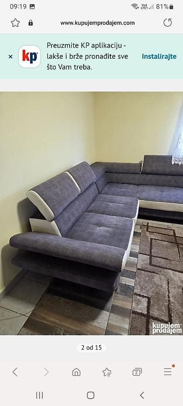 Ugaona garnitura sa ležajem dimenzije 255×235 - Tip: velika L ugaona na lalafo.rs — 3 Ugaona garnitura sa ležajem dimenzije 255×235 - Tip: velika L ugaona — 3