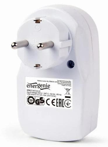 Construction & Repair Materials: Energenie 2-port USB punjač sa prolaznom AC utičnicom - Tip: zidni at lalafo.rs — 1 Construction & Repair Materials: Energenie 2-port USB punjač sa prolaznom AC utičnicom - Tip: zidni — 1