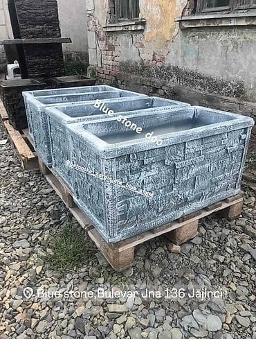 Betonske žardinjere “Blue stone” - Materijal: armirani beton na lalafo.rs — 2 Betonske žardinjere “Blue stone” - Materijal: armirani beton — 2