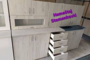 Kitchen furniture: Kuhinja je od iverice dužine 2m gornji i donji delovi sa prohromskim at lalafo.rs — 7 Kitchen furniture: Kuhinja je od iverice dužine 2m gornji i donji delovi sa prohromskim — 7