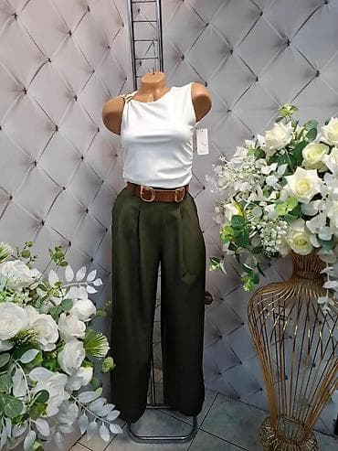 Elegantna kombinacija – top i pantalone - Top: Belo, asimetrično bez na lalafo.rs Elegantna kombinacija – top i pantalone - Top: Belo, asimetrično bez