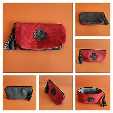 Ručna torbica/neseser sa resicama - Materijal: mekana tkanina sa at lalafo.rs Ručna torbica/neseser sa resicama - Materijal: mekana tkanina sa