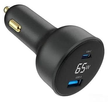 Žičani punjači za telefone: Gembird brzi auto punjač 65 W sa LCD ekranom - Snaga: do 65 W - Dva na lalafo.rs — 3 Žičani punjači za telefone: Gembird brzi auto punjač 65 W sa LCD ekranom - Snaga: do 65 W - Dva — 3