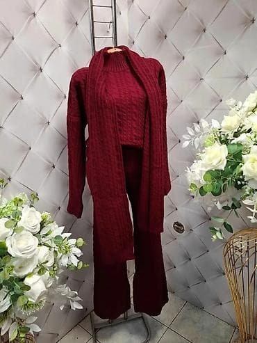 pantalone gina benotti: Ženski pleteni komplet 3 u 1 – džemper, pantalone i dugačak šal. - na lalafo.rs — 3 pantalone gina benotti: Ženski pleteni komplet 3 u 1 – džemper, pantalone i dugačak šal. - — 3