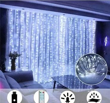 Led lampice zavesa 3x3 metra 2400din Daljinski upravljac Usb uticnica na lalafo.rs — 3 Led lampice zavesa 3x3 metra 2400din Daljinski upravljac Usb uticnica — 3