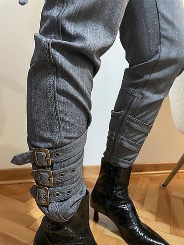 Ženske elegantne pantalone sive boje sa diskretnim prugama. PS…fashion na lalafo.rs — 7 Ženske elegantne pantalone sive boje sa diskretnim prugama. PS…fashion — 7