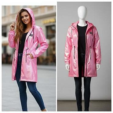 Ženska vodootporna jakna/parkа u sjajno ružičastoj boji - Materijal na lalafo.rs Ženska vodootporna jakna/parkа u sjajno ružičastoj boji - Materijal