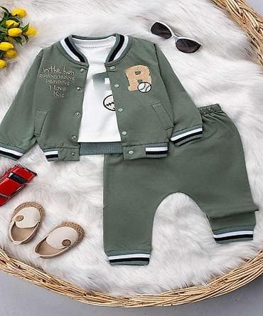 Dečiji komplet za dečake – 3 dela - Jakna u stilu varsity u na lalafo.rs Dečiji komplet za dečake – 3 dela - Jakna u stilu varsity u