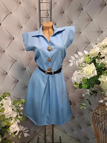 Ženska košulja-haljina sa pojasom - Kroj: A-kroja, dužina do kolena na lalafo.rs Ženska košulja-haljina sa pojasom - Kroj: A-kroja, dužina do kolena