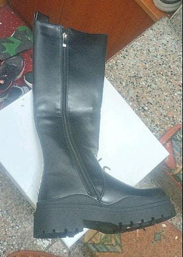 Ženske kožne čizme, crne boje, u kutiji. - Model: gležnjače sa na lalafo.rs — 6 Ženske kožne čizme, crne boje, u kutiji. - Model: gležnjače sa — 6
