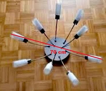 Luster – moderna plafonjera, prečnik 70 cm - Dizajn sa 9 krakova na lalafo.rs Luster – moderna plafonjera, prečnik 70 cm - Dizajn sa 9 krakova